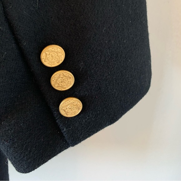 Vintage / Black Blazer / Gold Buttons / Academia - Picture 2 of 9